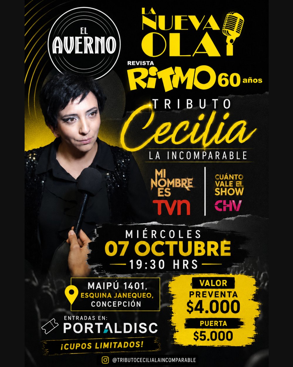 Tributo a Cecilia, La Incomparable, en vivo en El Averno, Concepción