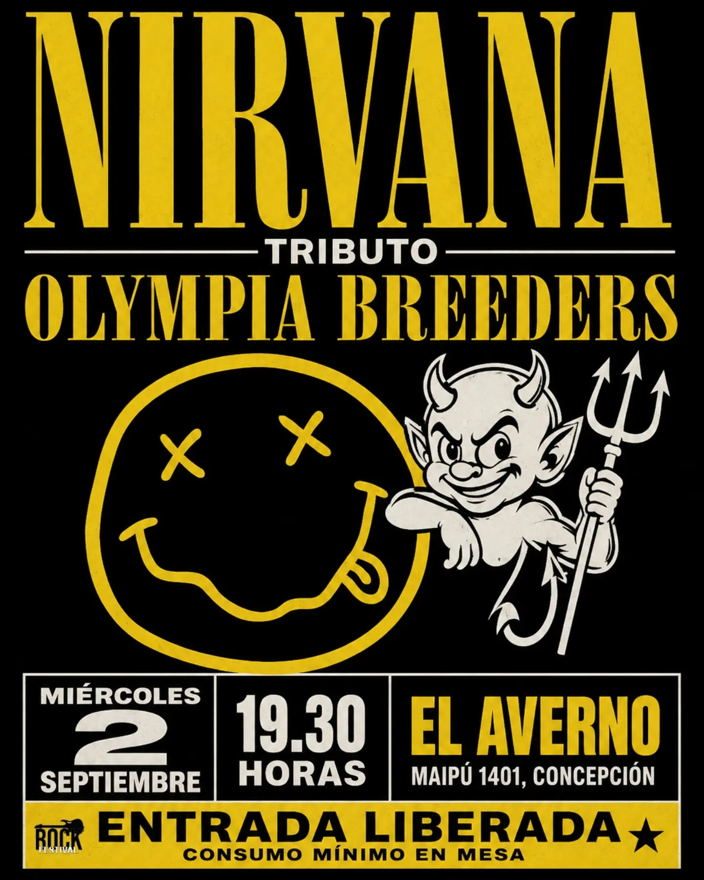 Tributo a Nirvana por Olympia Breeders en vivo en El Averno, Concepción