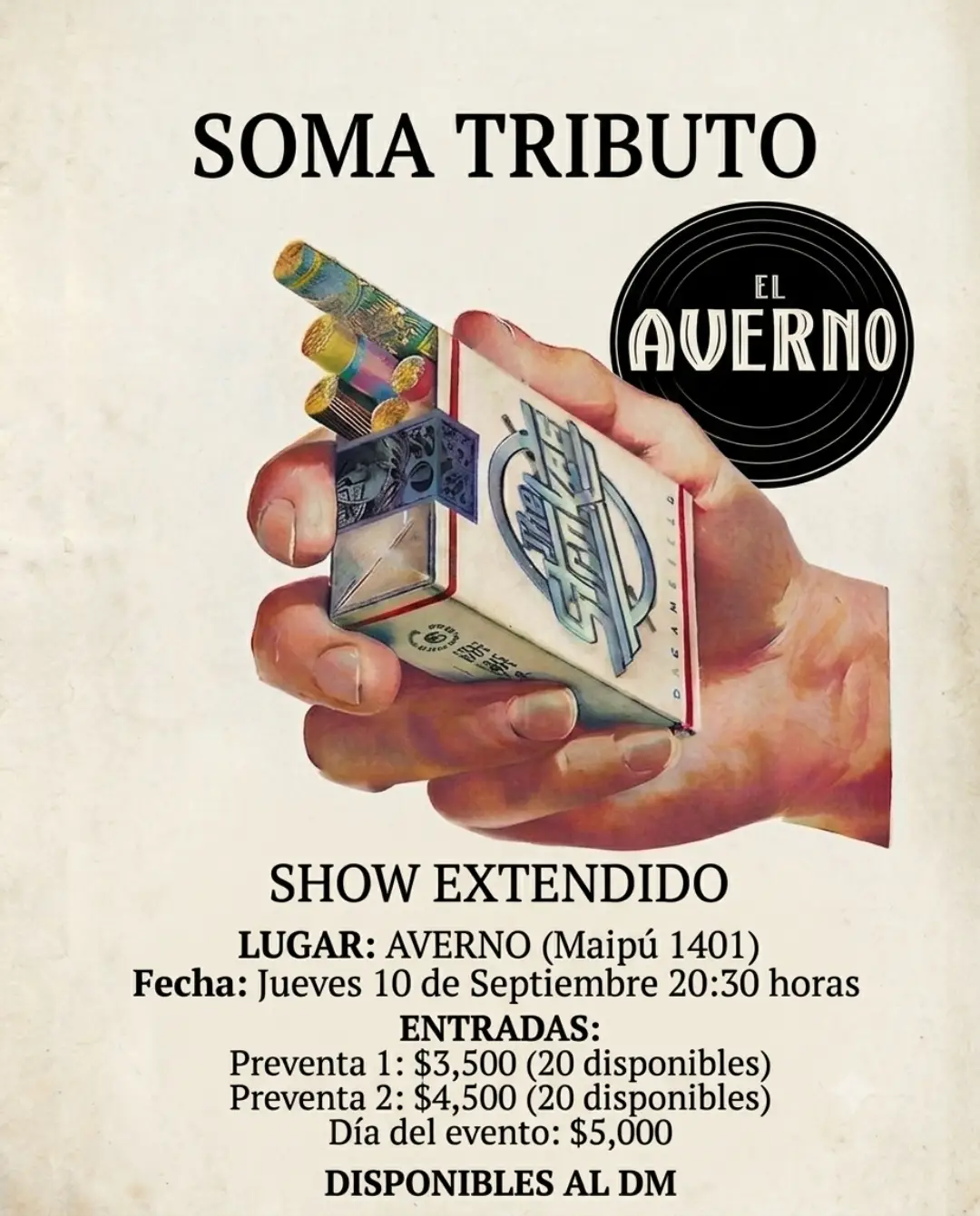 Tributo a The Strokes por Soma en vivo en El Averno, Concepción