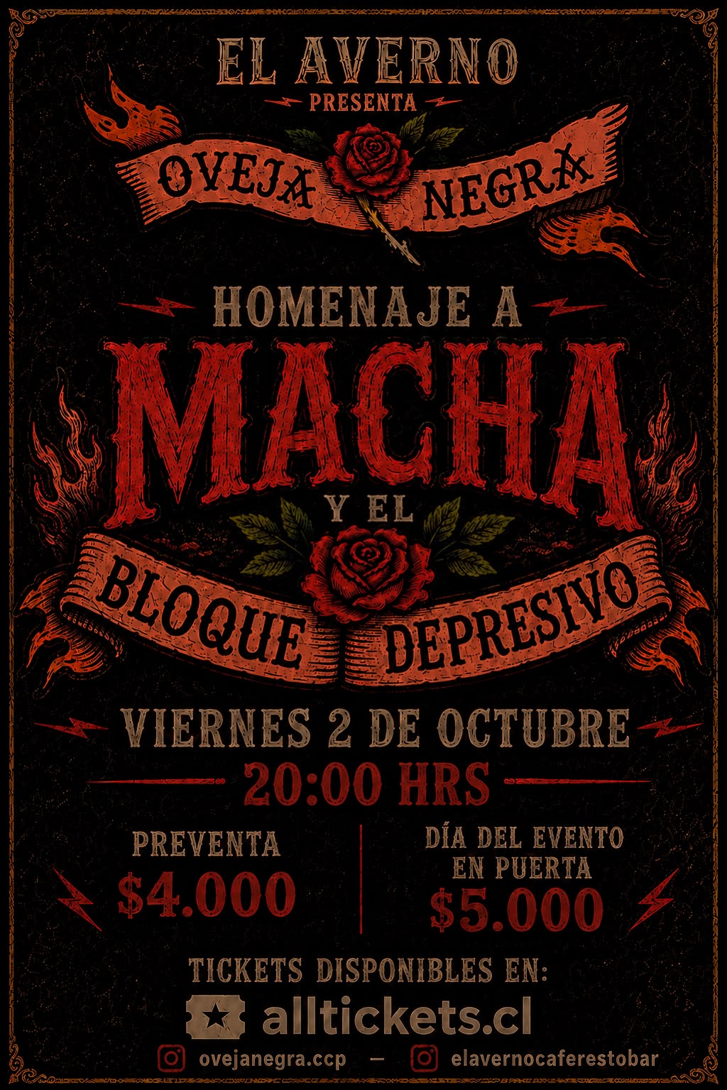 Tributo a Macha y el Bloque Depresivo en El Averno, Concepción