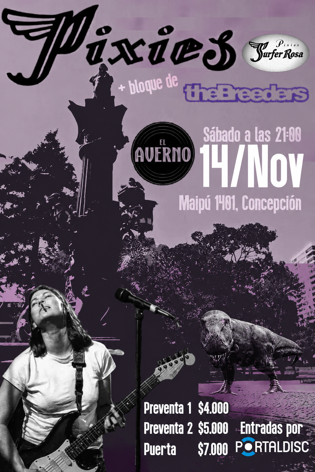 Pixies en El Averno: Surfer Rosa tributo a Pixies en Concepción