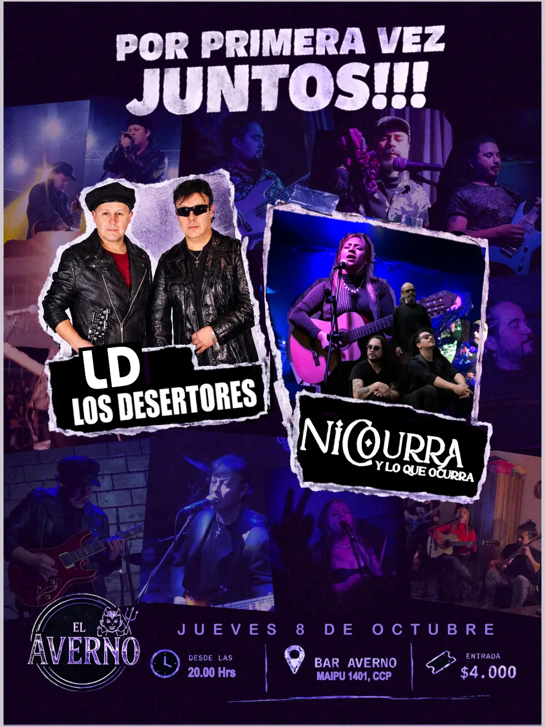 Los Desertores: show en vivo junto a Nico Urra y Lo Que Ocurra en El Averno, Concepción