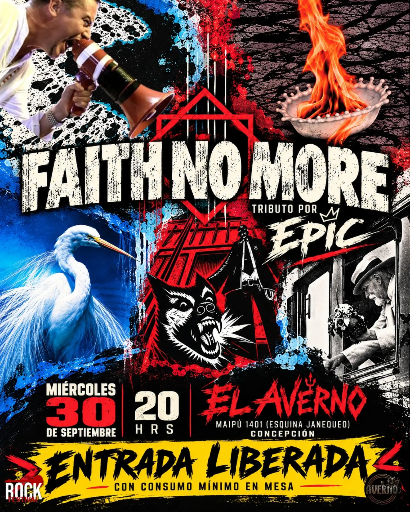 Faith No More: tributo de EPIC en vivo en El Averno, Concepción