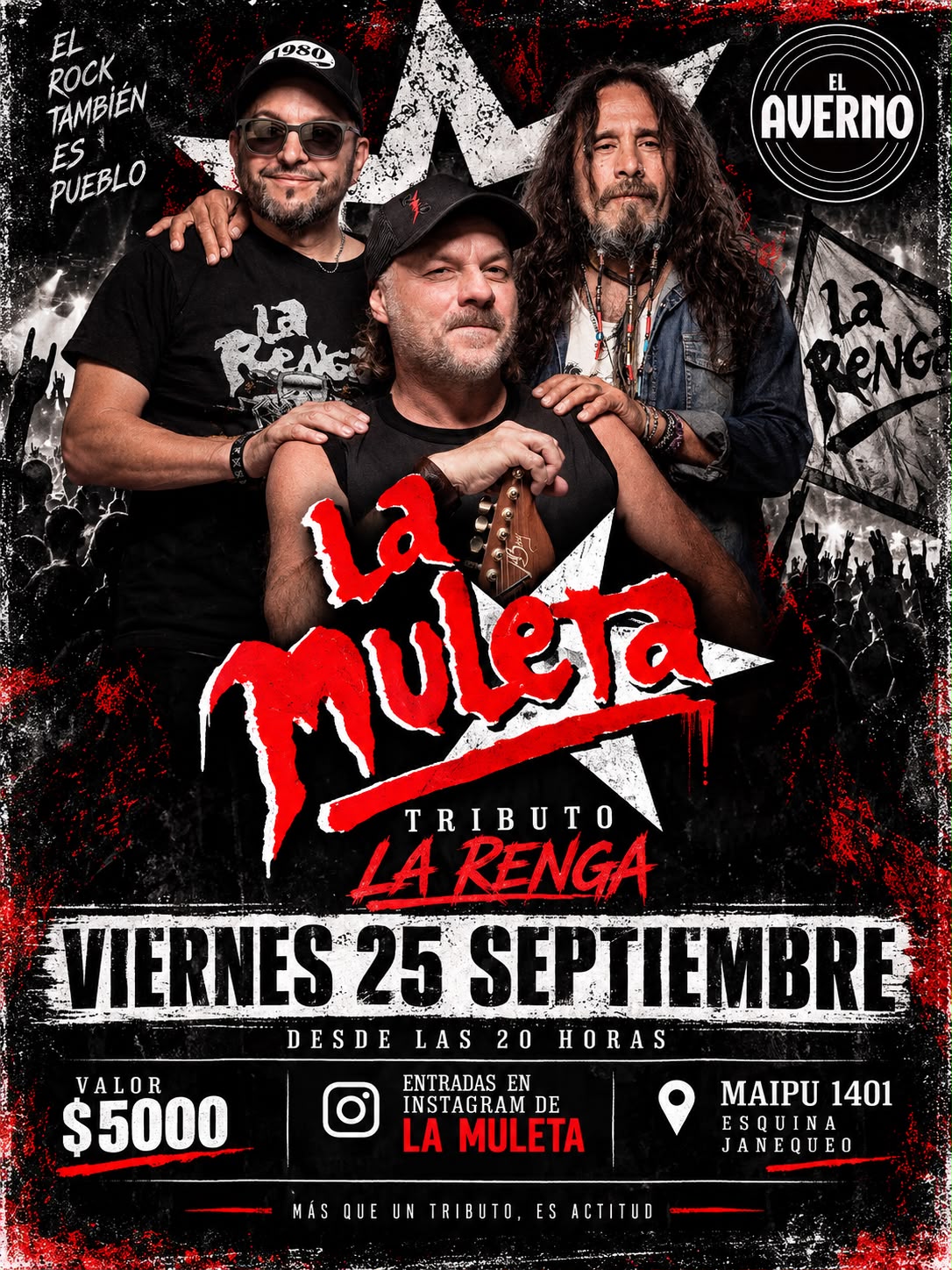 Tributo a La Renga con La Muleta en El Averno