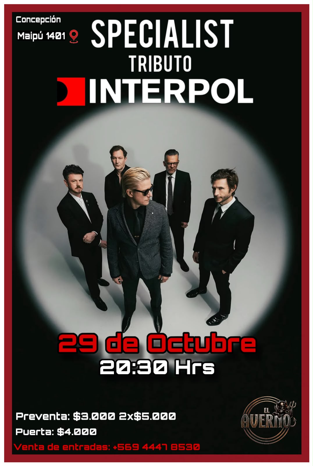 Tributo a Interpol con Specialist en El Averno