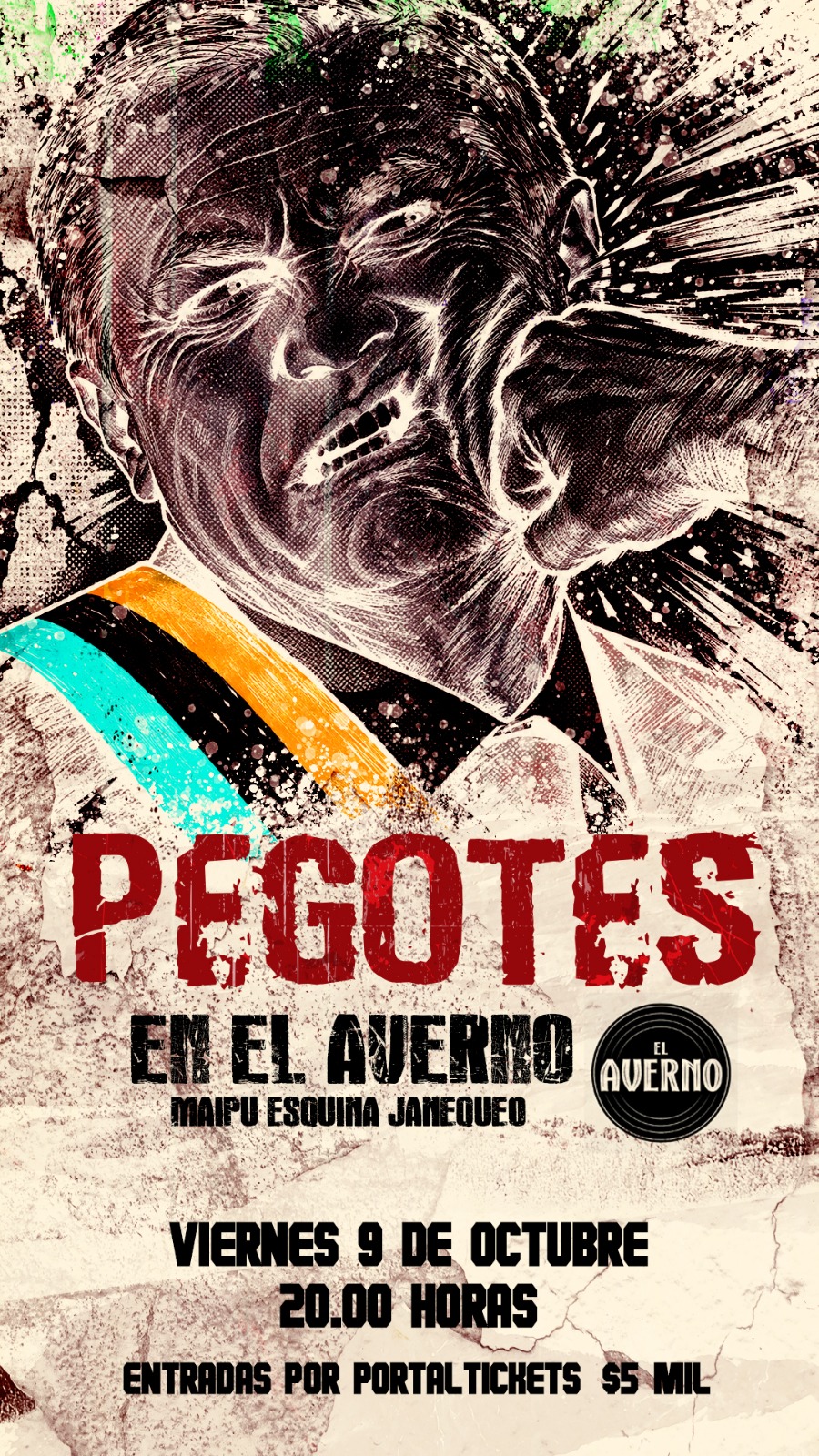 Pegotes en vivo en El Averno, Concepción, con repertorio de Clásicos y adelantos de su próximo disco