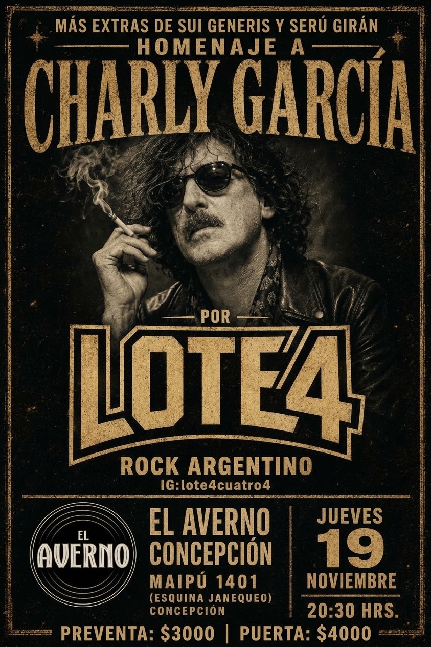 Tributo a Charly García con Lote 4 en El Averno, Concepción